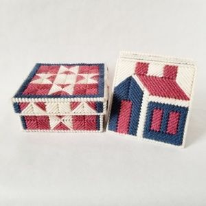 Yarn Cork coasters with case